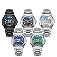 Reloj de Pulsera para Hombre, acero inoxidable, con Vidrio & aleación de zinc, impermeable & luminoso, más colores para la opción, 220x24mm,40x14mm, Vendido por UD