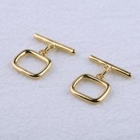 Brass Toggle Clasp 18K gold plated fashion jewelry & DIY golden 13.5*11mm 18*2mm Sold By Bag