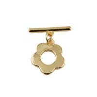 Brass Toggle Clasp 18K gold plated fashion jewelry & DIY golden 12.5mm 16.5*2mm Sold By Bag