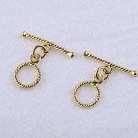 Brass Toggle Clasp 18K gold plated fashion jewelry & DIY golden 9.5mm 19.5mm Sold By Bag
