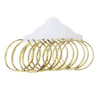 Stainless Steel Hoop Earring, Round, gold color plated, 6 pieces & fashion jewelry & for woman, golden, 3x53x51mm, 6Pairs/Set, Sold By Set
