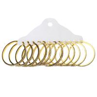 Stainless Steel Hoop Earring Round gold color plated 6 pieces & fashion jewelry & for woman & with rhinestone golden Sold By Set