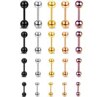 Rustfrit stål Ear Piercing Smykker, Stainless Steel, forgyldt, mode smykker & forskellig størrelse for valg, flere farver til valg, Solgt af PC