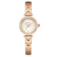Women Wrist Watch, Iron, with Glass, Round, plated, for woman & with rhinestone, more colors for choice, nickel, lead & cadmium free, 188x22x6.50mm, Sold By PC