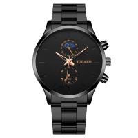 Men Wrist Watch, Stainless Steel, with Glass & Tibetan Style, Round, plated, for man, more colors for choice, 225x41.50x9.50mm, Sold By PC