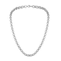 Eisen Kette Halskette, Rolo Kette & für den Menschen, originale Farbe, frei von Nickel, Blei & Kadmium, Länge ca. 23.62 ZollInch, verkauft von PC