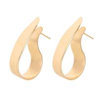 Iron Earring iron post pin for woman golden nickel lead & cadmium free Sold By Pair