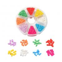 Χάντρες Polymer Clay, Στήλη, γυαλισμένο, DIY, περισσότερα χρώματα για την επιλογή, 105x105x28mm, Περίπου 8000PCs/Box, Sold Με Box