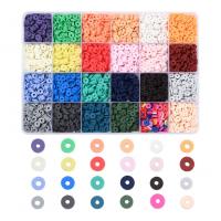 Polymer Clay Beads, stoving varnish, DIY, mixed colors, 190x135x185mm, 3600PCs/Box, Sold By Box