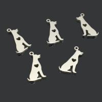 Stainless Steel Animal Pendants Dog silver color plated fashion jewelry silver color Sold By PC