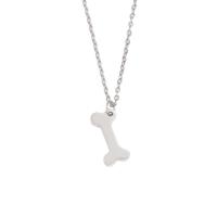 Stainless Steel Jewelry Necklace Dog Bone plated fashion jewelry Length 17.72 Inch Sold By PC