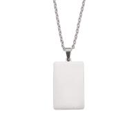 Stainless Steel Jewelry Necklace Rectangle plated fashion jewelry Length 17.72 Inch Sold By PC