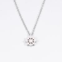 Stainless Steel Jewelry Necklace Ship Wheel plated fashion jewelry Length 17.72 Inch Sold By PC
