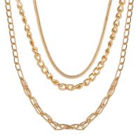 Multi Layer Necklace Zinc Alloy gold color plated multilayer & for woman nickel lead & cadmium free 8mm Length Approx 13.7 Inch Approx 15.7 Inch Approx 19.6 Inch Sold By PC