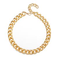 Aluminum Chain Necklace with 2.75inch extender chain plated Unisex & twist oval chain Length Approx 12.6 Inch Sold By PC