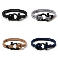 Fashion Bracelet & Bangle Jewelry Stainless Steel with Milan Cord Unisex Length Approx 8.27 Inch Sold By PC