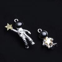 Tibetan Style Pendants, Astronaut, plated, mixed colors, 10PCs/Bag, Sold By Bag