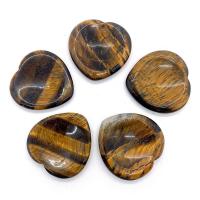 Tiger Eye Thumb Worry Stone, Heart, mixed colors, 40x40x6mm, Sold By PC