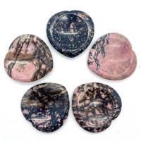 Rhodochrosite Thumb Worry Stone Heart mixed colors Sold By PC