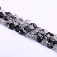 Black Rutilated Quartz Beads, irregular, DIY, mixed colors, Sold Per 38 cm Strand