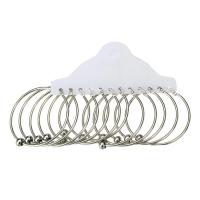 Stainless Steel Hoop Earring Round silver color plated 6 pieces & fashion jewelry & for woman silver color Sold By Set