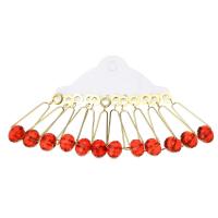 Stainless Steel Drop Earring with Acrylic gold color plated 6 pieces & fashion jewelry & for woman red 58mm Sold By Set