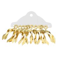 Edelstahl Tropfen Ohrring, goldfarben plattiert, 6 Stück & Modeschmuck & für Frau, goldfarben, 25x52x12mm, 6PaarePärchen/setzen, verkauft von setzen