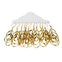 Stainless Steel Drop Earring, gold color plated, 6 pieces & fashion jewelry & for woman, golden, 20x68x5mm, 6Pairs/Set, Sold By Set