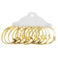 Stainless Steel Hoop Earring, gold color plated, 6 pieces & fashion jewelry & for woman, golden, 18x47x44mm, 6Pairs/Set, Sold By Set