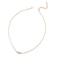 Zinc Alloy smykker halskæde, med 1.97 extender kæde, Heart, forgyldt, mode smykker & med rhinestone, Længde 45 cm, Solgt af PC