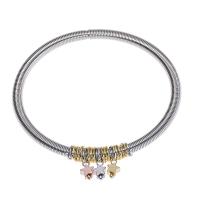Stainless Steel Jewelry Bracelet, with Tibetan Style, Star, plated, elastic & Unisex, 4.20mm, Length:Approx 7.28 Inch, Sold By PC