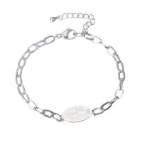 Stainless Steel Jewelry Bracelet with 1.18Inch extender chain plated for woman Length Approx 6.5 Inch Sold By PC