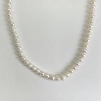 Cultured Round Freshwater Pearl Beads DIY white 7-8mm Sold Per 14.96 Inch Strand