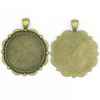 Zinc Alloy Pendant Cabochon Setting plated fashion jewelry nickel lead & cadmium free 30mm Sold By PC