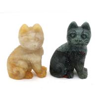 Полудрагоценный камень Декоративные украшения, Кошка, различные материалы для выбора, Много цветов для выбора, 33x53mm, продается PC