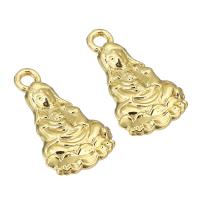 Zinc Alloy Pendants Buddha gold color plated Approx 2mm Sold By PC