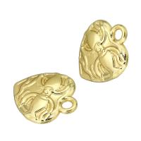 Zinc Alloy Heart Pendants gold color plated Approx 2mm Sold By PC