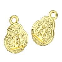Tibetan Style Pendants, gold color plated, 11x16x2mm, Hole:Approx 2mm, Sold By PC
