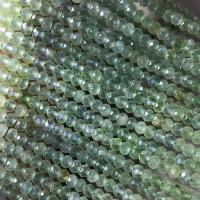 Natural Prehnite Beads, Abacus, DIY & faceted, green, 4x6mm, Sold Per 38 cm Strand