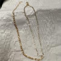 Collier de bijoux en alliage de zinc, Placage, pour femme, plus de couleurs à choisir, Longueur:45 cm, Vendu par PC