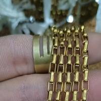Messingkette Halskette, Messing, goldfarben, 3.20x5.20mm, verkauft von m