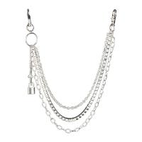 Tibetan Style Waist Chain, plated, Unisex, silver color, Length:38 cm, Sold By PC