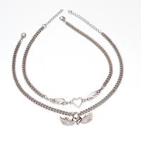 Zinklegering halskettingen, Zinc Alloy, plated, uniseks, zilver, Lengte 47 cm, Verkocht door PC