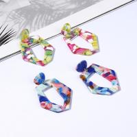 Acrylic Jewelry Earring Zinc Alloy with Acetate plated fashion jewelry & for woman Sold By Pair