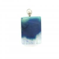 Dragon Veins Agate Pendant, with Iron, DIY, more colors for choice, 26x37x9mm, Sold By PC