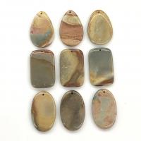 Ocean Agate Pendant, DIY & different styles for choice, more colors for choice, 35x45x7mm, Sold By PC