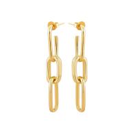 Brass Stud Earring, gold color plated, fashion jewelry, more colors for choice, 41x7.50mm, Sold By Pair