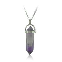 Natural Gemstone Necklace Zinc Alloy with Gemstone plated & for woman nickel lead & cadmium free Length Approx 15.75 Inch Sold By PC