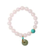 Hetian Jade Bracelet, with turquoise, for woman, nickel, lead & cadmium free, 10mm, Length:Approx 6.5 Inch, Sold By PC