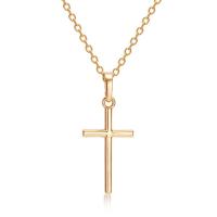 Zinklegierung Schmuck Halskette, Kreuz, plattiert, für Frau, keine, 22x16mm, Länge:52 cm, verkauft von PC